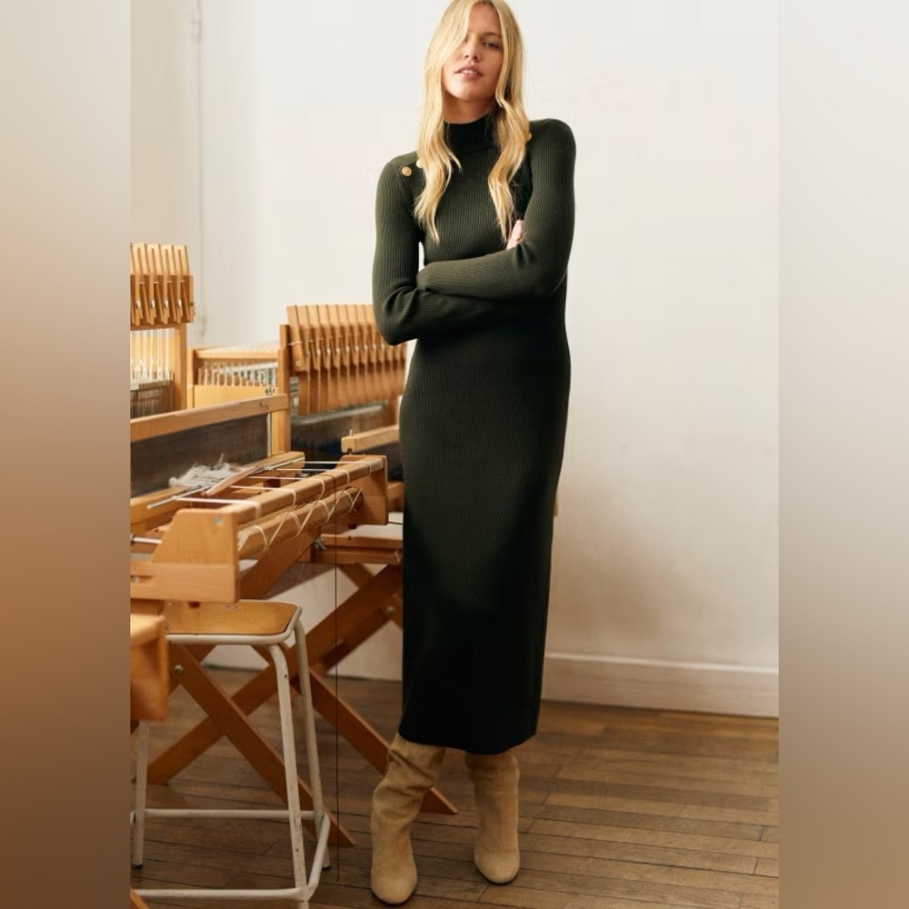 Sézane Erine Olive Green XS NWT